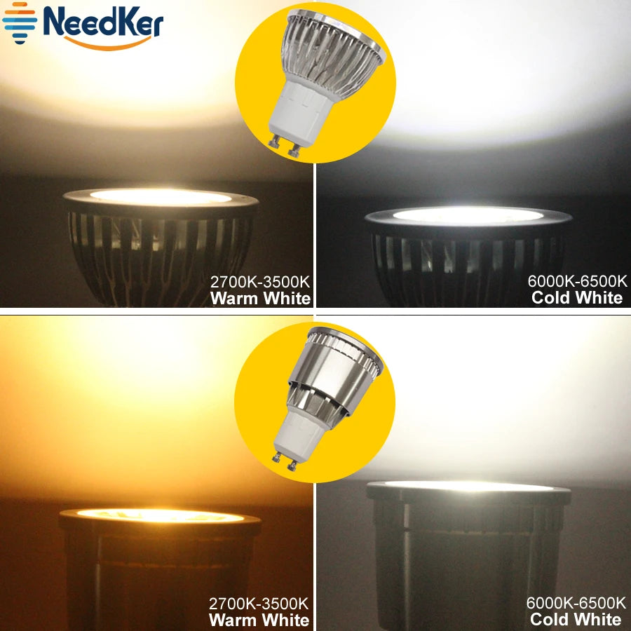 Gu10 Led Spotlights 2W 3W 5W SMD2835 Lamp Cup 9W 12W 15W Cob Led Lamp AC 110V 220V 240V Led Bulb Warm Cold White Led Light