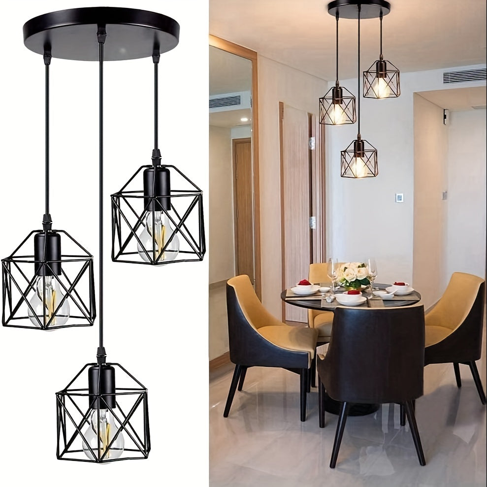 3-Light Industrial Ceiling Light-1