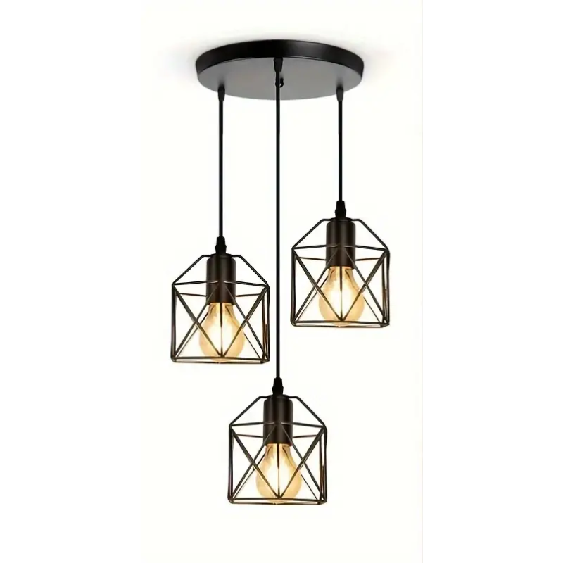 3-Light Industrial Ceiling Light-0